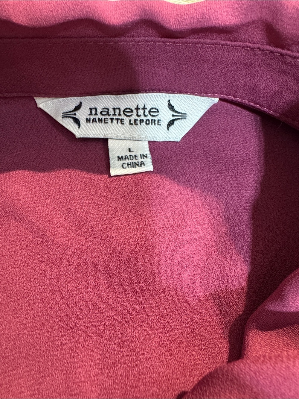 Nanette Lepore Pleated Button-Front Blouse in Deep Raspberry - Picture 4 of 9